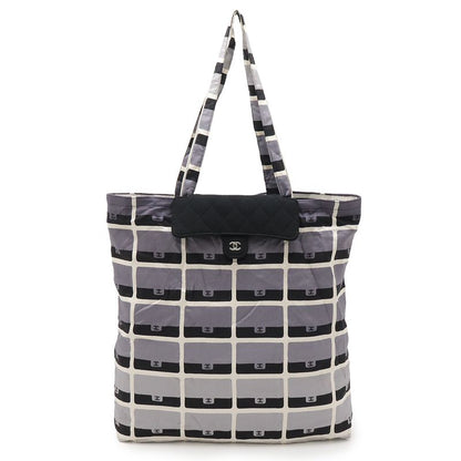 Chanel Matelasse Cocomark Eco Bag Tote Bag Chain Shoulder Cotton Jersey Nylon