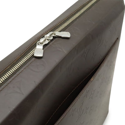 Louis Vuitton Monogram Glace Steve Shoulder Bag Crossbody Cafe Brown Dark Brown