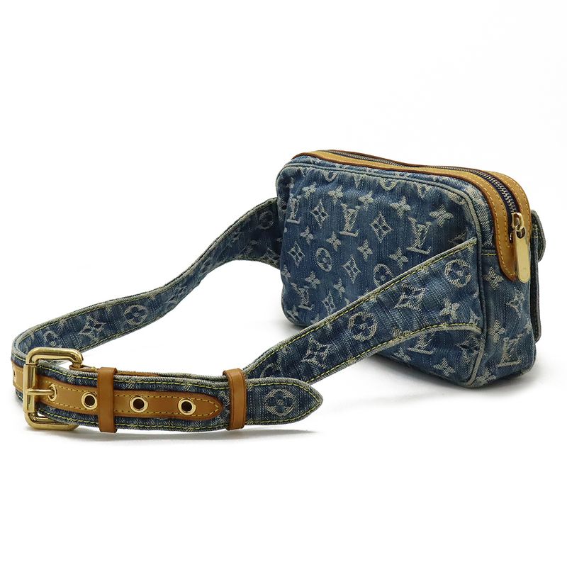 Louis Vuitton Monogram Denim Bum Bag Waist Bag Body Bag Shoulder Bag Blue M95347