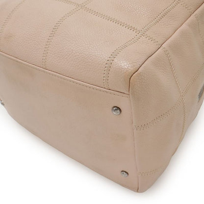 Chanel Chocolate Bar Stitch Mini Boston Bag Shoulder Bag Caviar Skin Leather