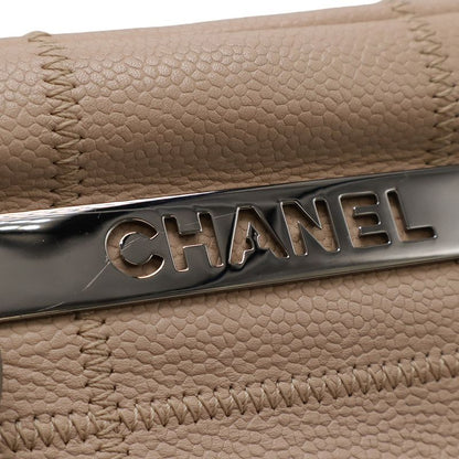 Chanel Chocolate Bar Stitch Mini Boston Bag Shoulder Bag Caviar Skin Leather