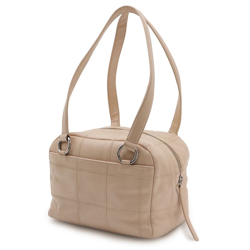 Chanel Chocolate Bar Stitch Mini Boston Bag Shoulder Bag Caviar Skin Leather