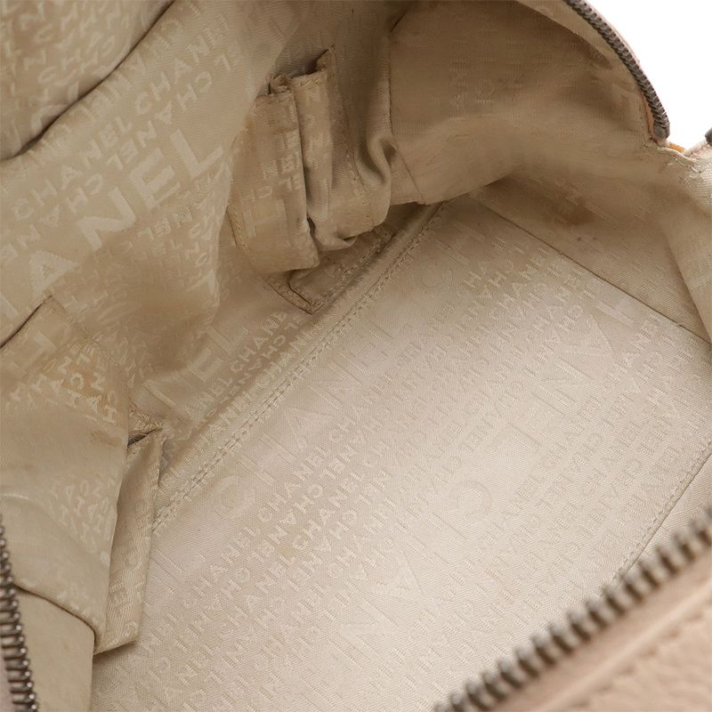 Chanel Chocolate Bar Stitch Mini Boston Bag Shoulder Bag Caviar Skin Leather