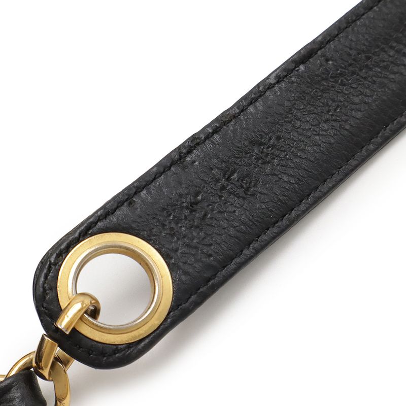 Chanel Coco Mark Coco Ball Chain Tote Bag Shoulder Bag Caviar Skin Leather