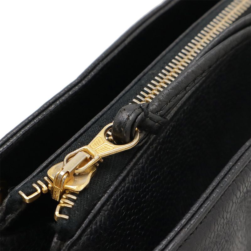 Chanel Coco Mark Coco Ball Chain Tote Bag Shoulder Bag Caviar Skin Leather