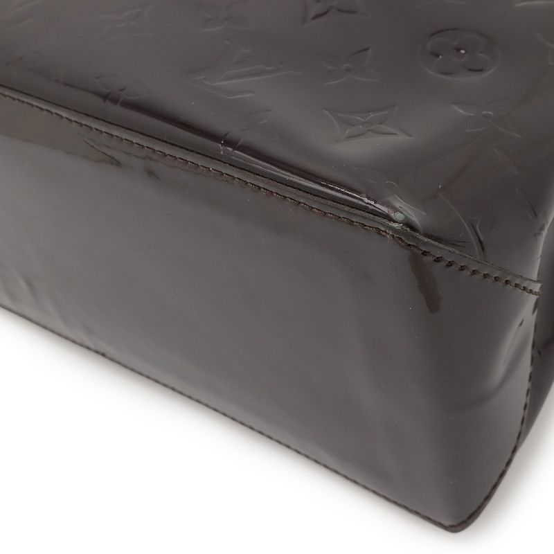 Louis Vuitton Monogram Vernis Wilshire PM Handbag Tote Bag Enamel Calf Amarant