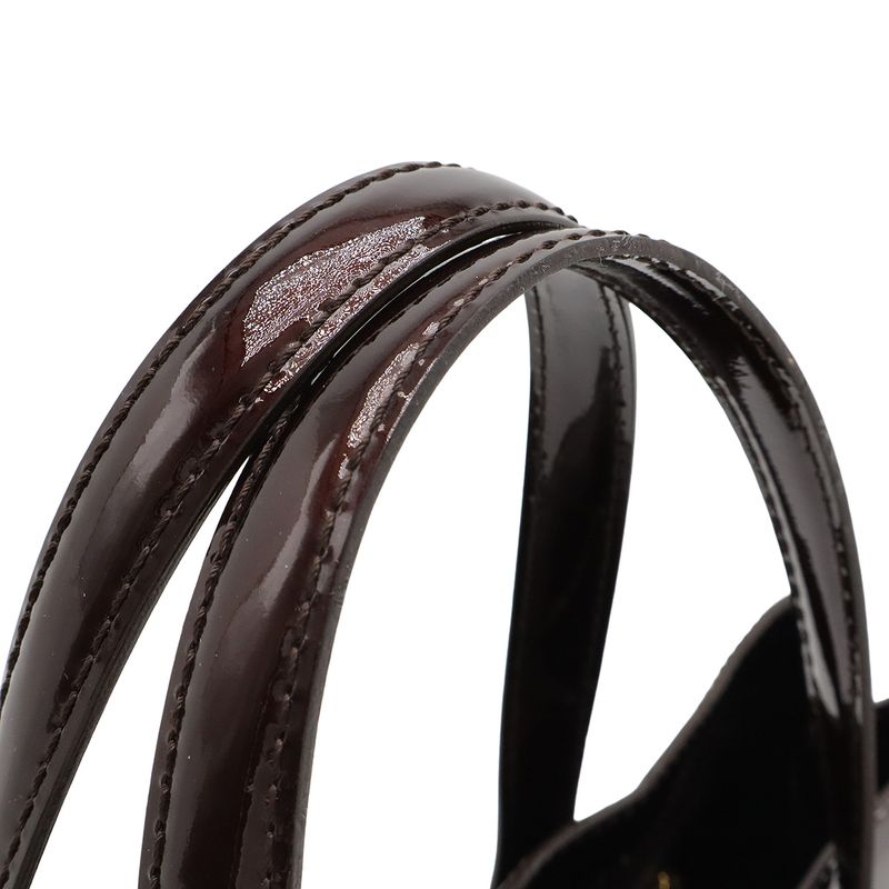 Louis Vuitton Monogram Vernis Wilshire PM Handbag Tote Bag Enamel Calf Amarant