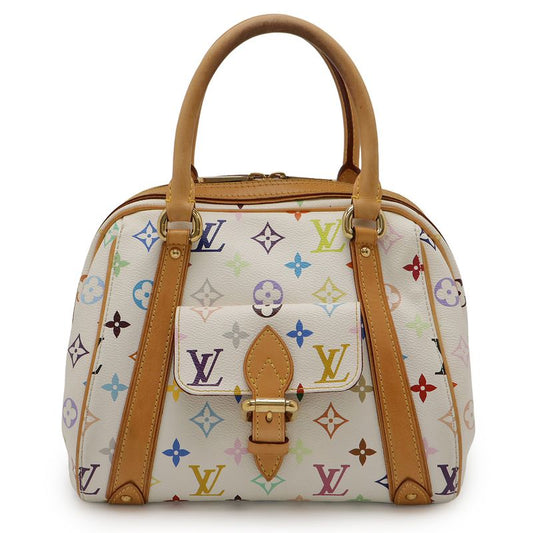 Louis Vuitton Monogram Multicolor Priscilla Handbag Mini Bag Blonde White M40096