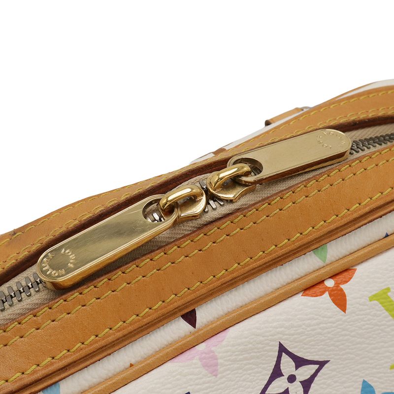 Louis Vuitton Monogram Multicolor Priscilla Handbag Mini Bag Blonde White M40096