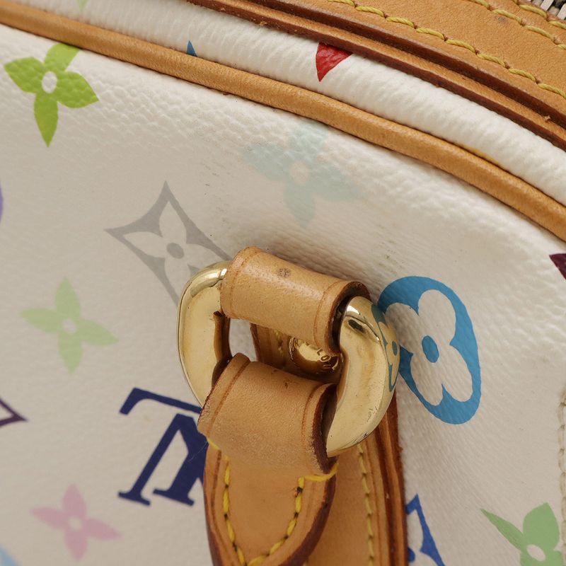 Louis Vuitton Monogram Multicolor Priscilla Handbag Mini Bag Blonde White M40096