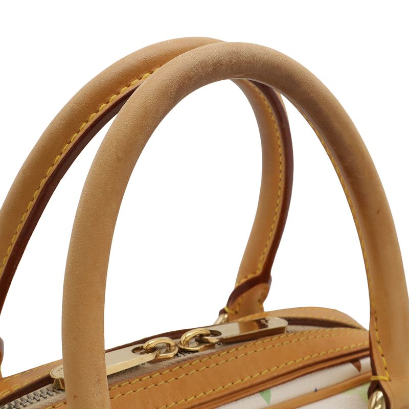 Louis Vuitton Monogram Multicolor Priscilla Handbag Mini Bag Blonde White M40096