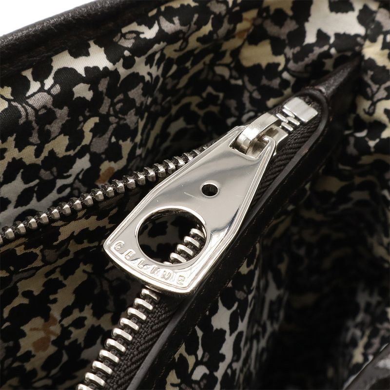 Celine Paris Macadam Boogie Bag Handbag Tote Bag Denim Leather Black Silver