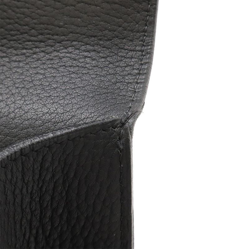 Hermes Etrivière Document Business Bag Handbag Fjord Black Silver Hardware □H