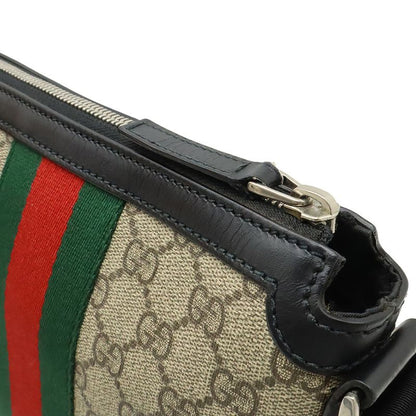 Gucci GG Supreme Sherry Line Web Flat Messenger Bag Shoulder Bag Crossbody PVC