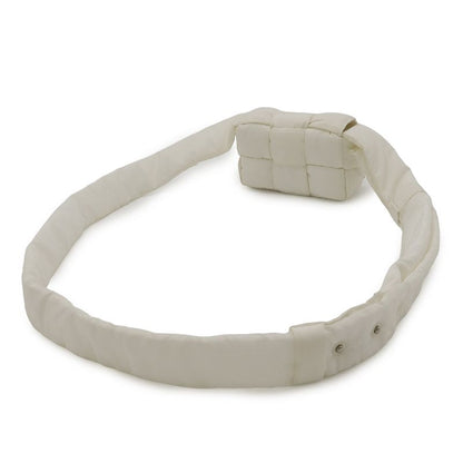 Bottega Veneta Candy Padded Tech Cassette Shoulder Bag Pochette Nylon White