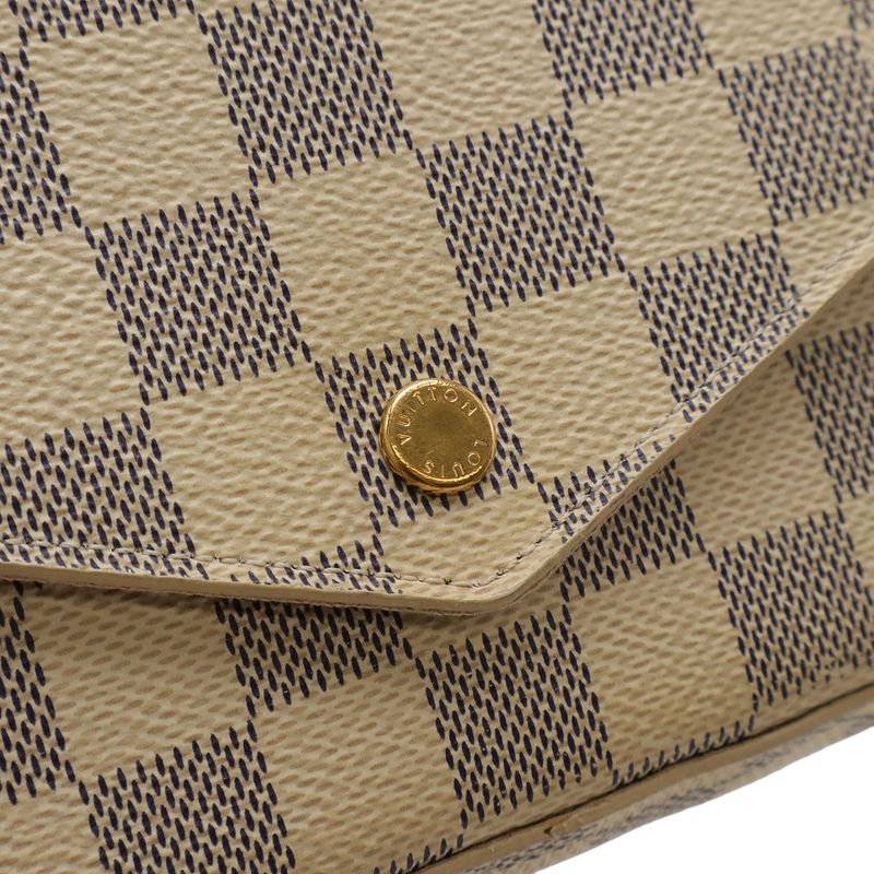 Louis Vuitton Damier Azure Pochette Félicie Shoulder Bag Chain Bag 2WAY Clutch