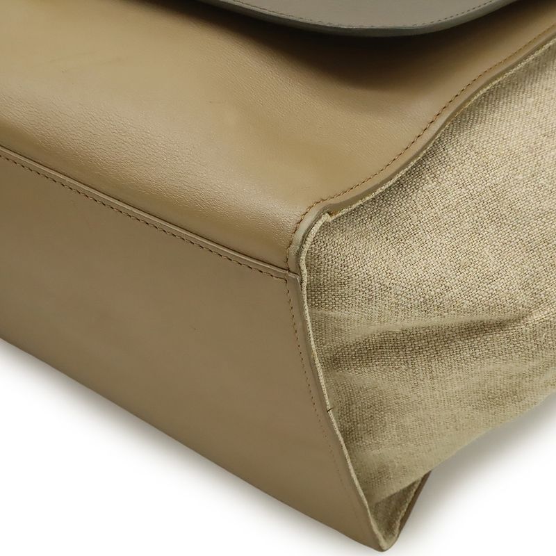 Celine Trapeze Handbag Shoulder Bag Semi-shoulder Shoulder Leather Canvas Gray