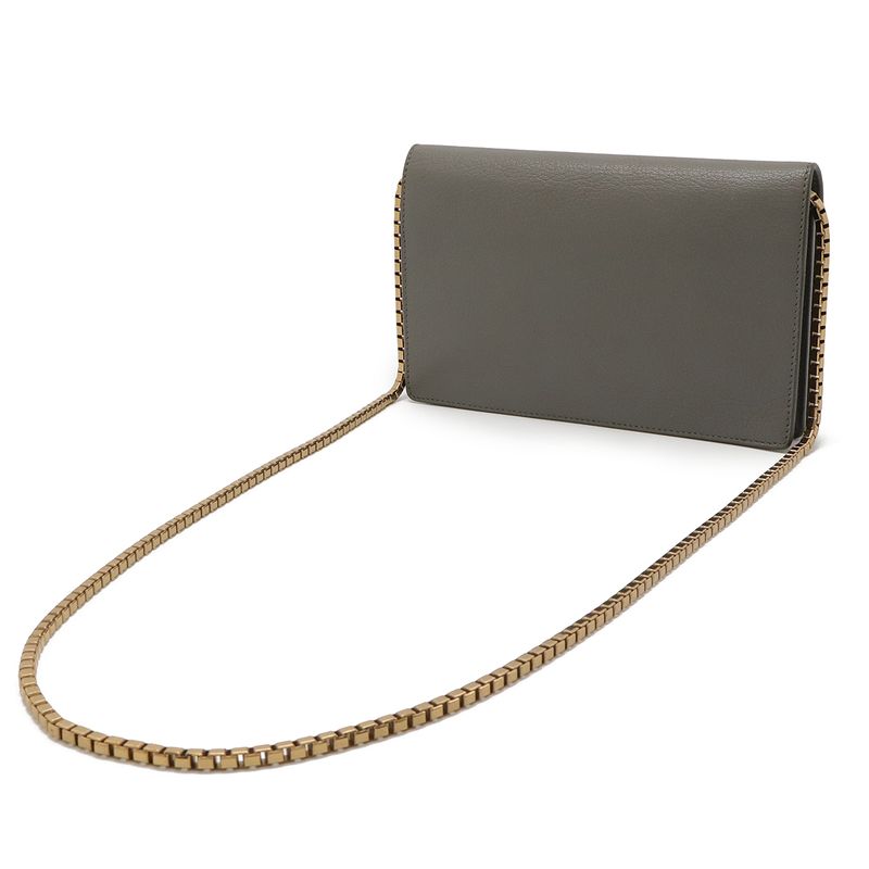 Balenciaga Classic Metallic Edge Chain Wallet Pochette Shoulder Bag 2WAY Clutch