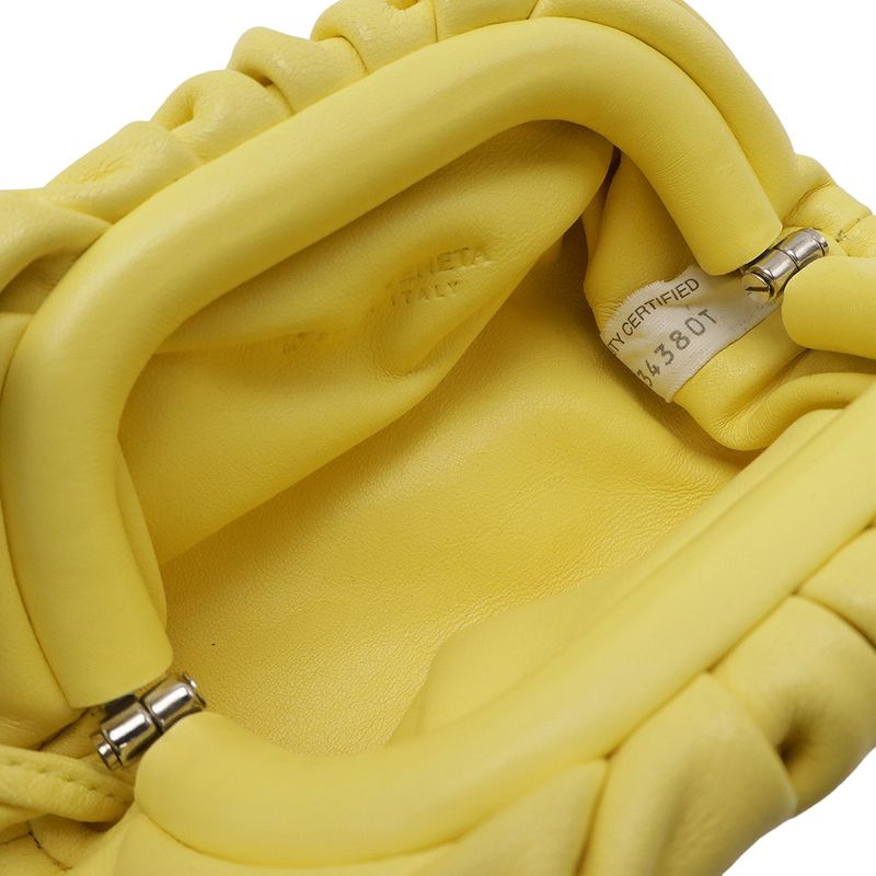 Bottega Veneta The Pouch Coin Case Coin Purse Key Pouch Leather Yellow 577816