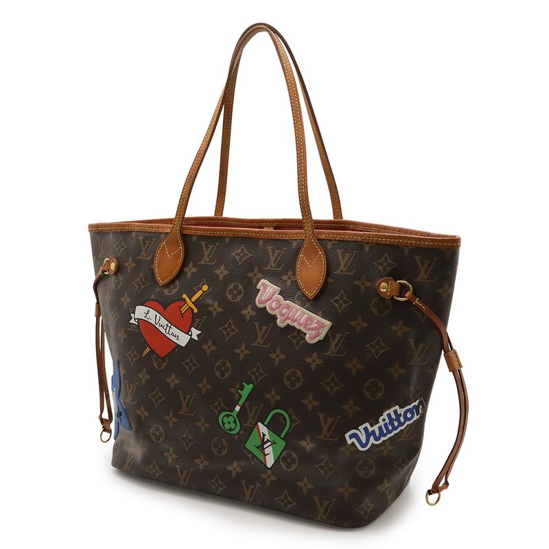 Louis Vuitton Monogram Patches Collection Neverfull MM Tote Bag Shoulder Bag
