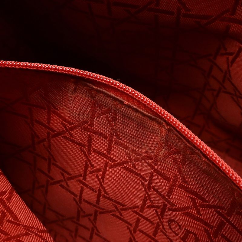 Christian DIOR Lady Dior Cannage Handbag 2WAY Shoulder Bag Enamel Black Gold