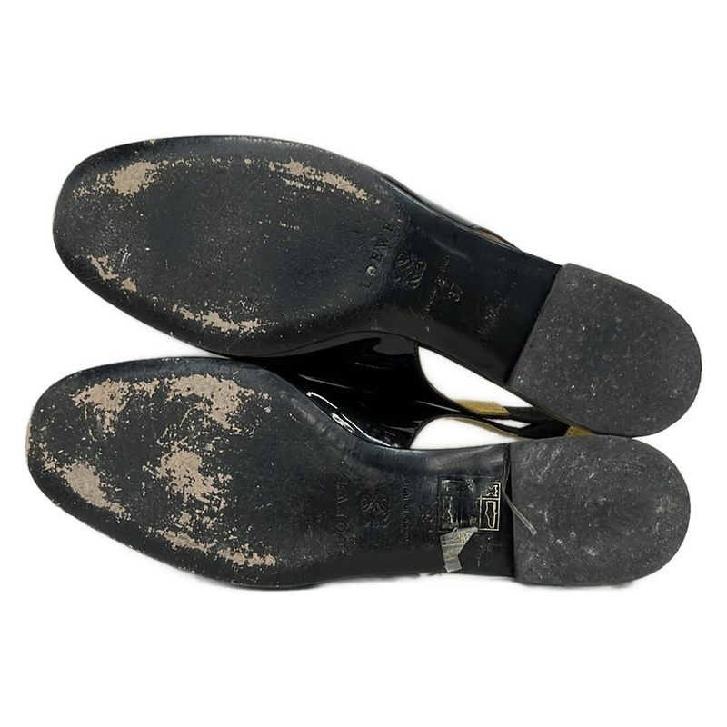 Loewe Sandals 37 Women's - Black Flower Bijou Leather