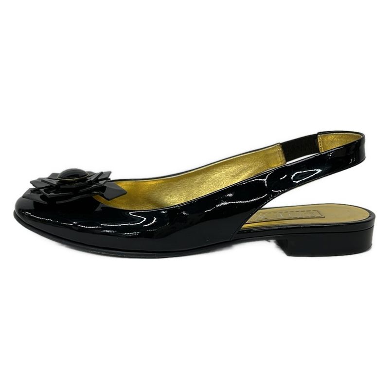 Loewe Sandals 37 Women's - Black Flower Bijou Leather