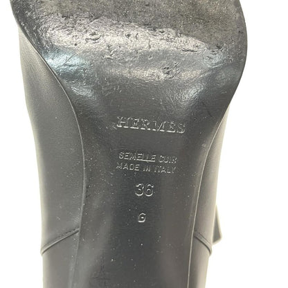 Hermes Long Boots 36 Women's - Black Leather
