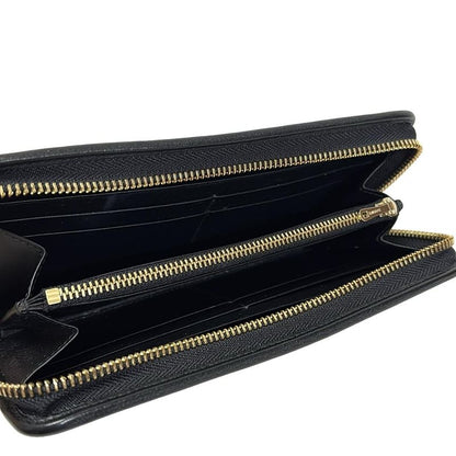 Loewe Long Wallet - Beige X Dark Brown X Multi Leopard Print Round Zipper