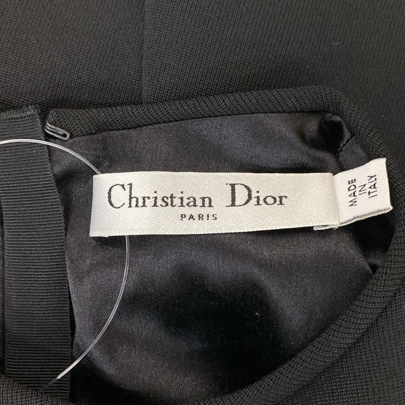 Dior Christian Dior Dress Size 34 S Women's - Black Crew Neck Sleeveless Long