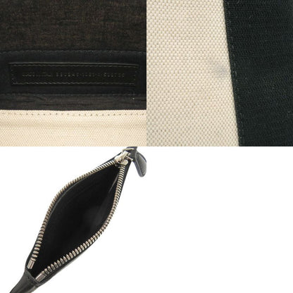 Balenciaga Navy Cabas XS Canvas Leather Light Beige Black 2way Handbag 0433