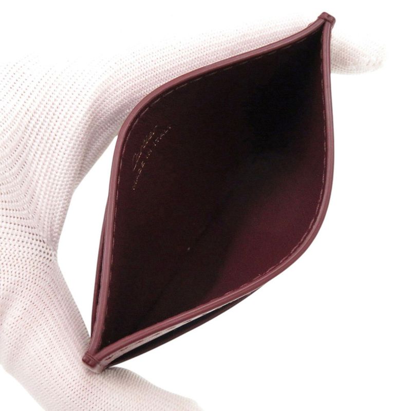 Cartier Must de Cartier Crl3001795 Leather Bordeaux Card Case Pass Case 0429