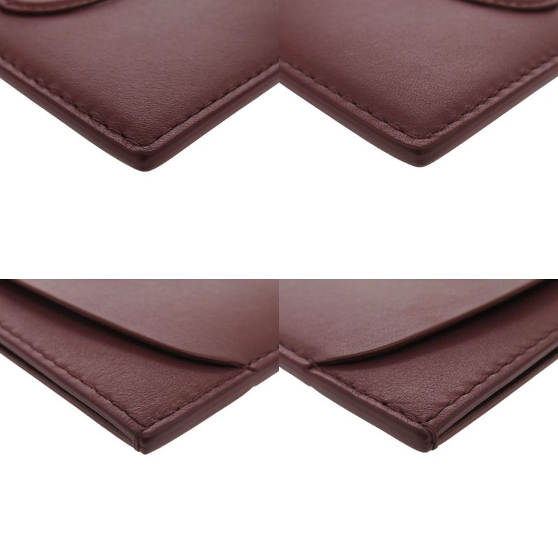 Cartier Must de Cartier Crl3001795 Leather Bordeaux Card Case Pass Case 0429