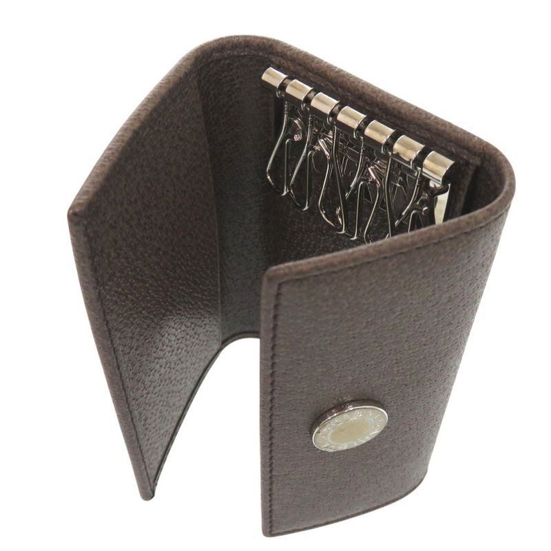 Bvlgari 6 Key Case Leather Brown 0446 Bvlgari