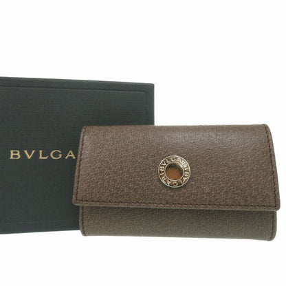 Bvlgari 6 Key Case Leather Brown 0446 Bvlgari