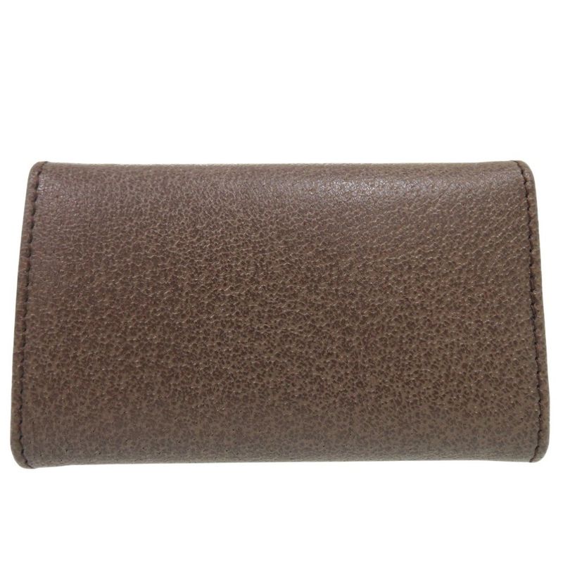 Bvlgari 6 Key Case Leather Brown 0446 Bvlgari