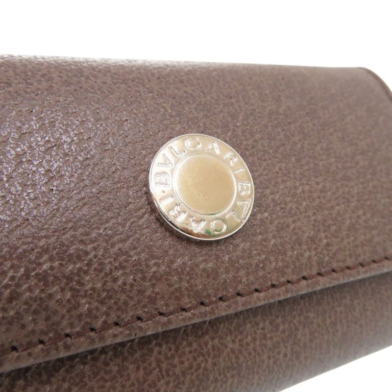 Bvlgari 6 Key Case Leather Brown 0446 Bvlgari