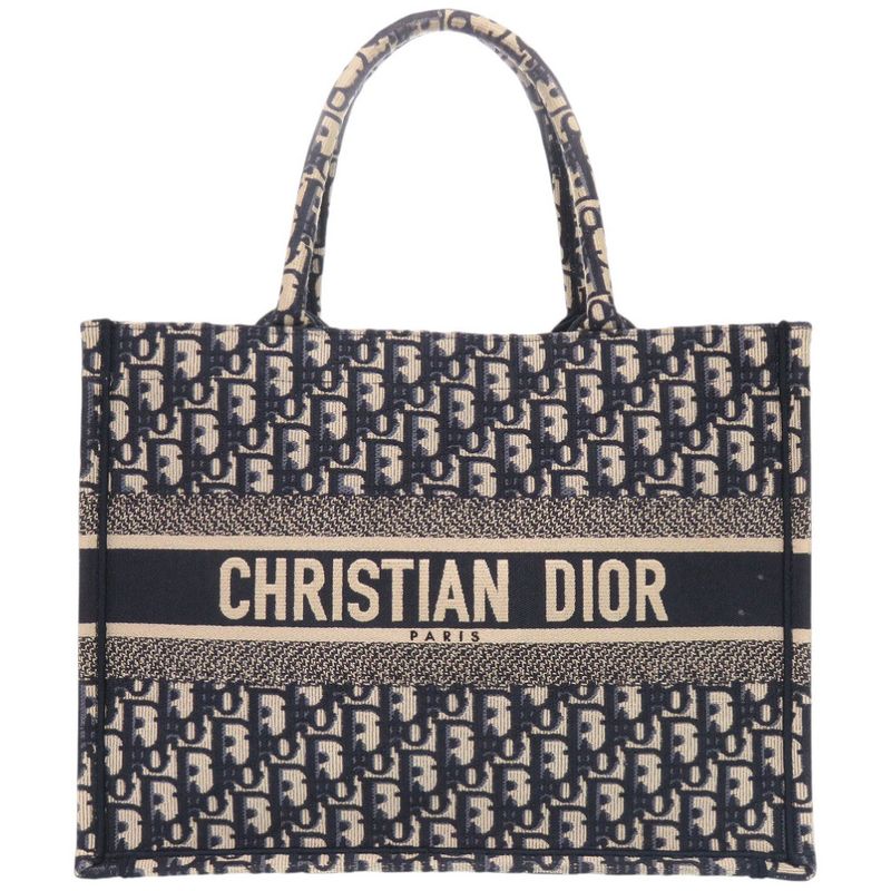 Dior Book Tote Medium Oblique M1296zriw Canvas Navy Tote Bag 0280 Dior