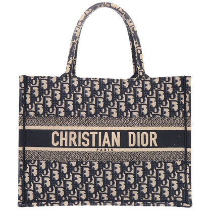 Dior Book Tote Medium Oblique M1296zriw Canvas Navy Tote Bag 0280 Dior