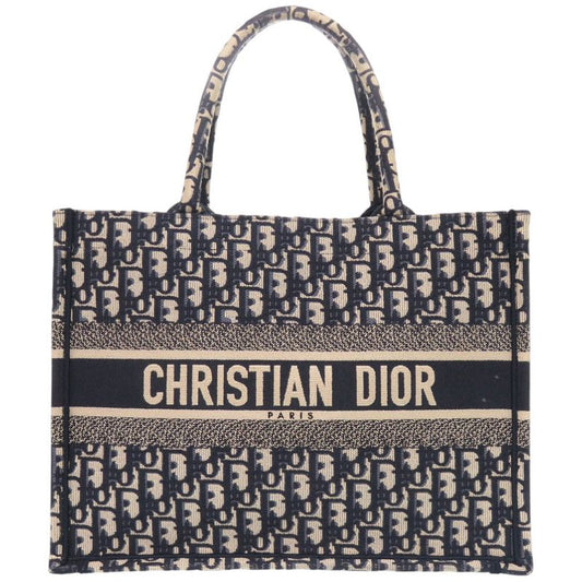 Dior Book Tote Medium Oblique M1296zriw Canvas Navy Tote Bag 0280 Dior