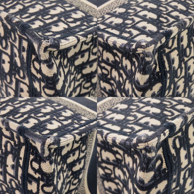 Dior Book Tote Medium Oblique M1296zriw Canvas Navy Tote Bag 0280 Dior