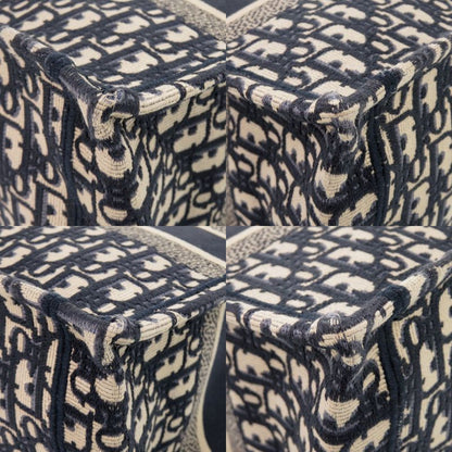 Dior Book Tote Medium Oblique M1296zriw Canvas Navy Tote Bag 0280 Dior