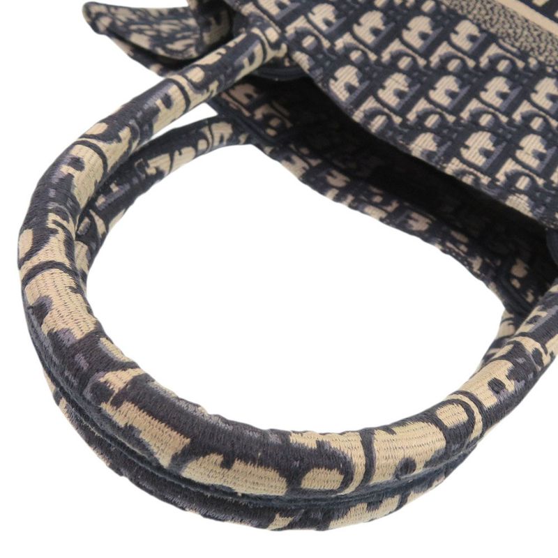 Dior Book Tote Medium Oblique M1296zriw Canvas Navy Tote Bag 0280 Dior