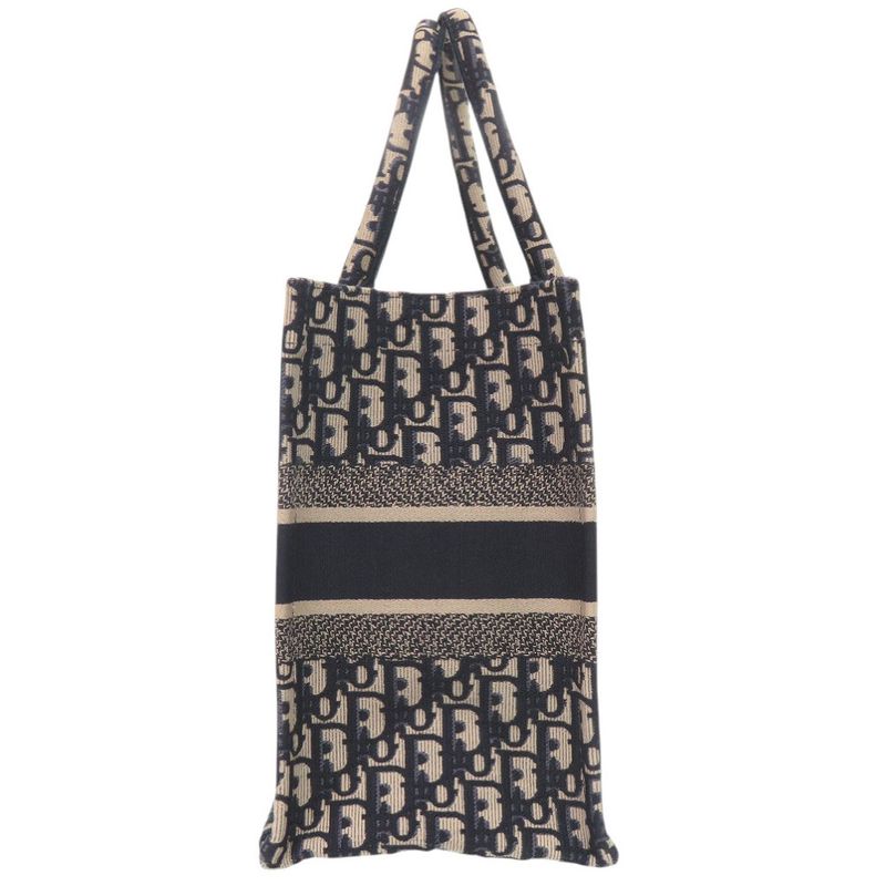 Dior Book Tote Medium Oblique M1296zriw Canvas Navy Tote Bag 0280 Dior