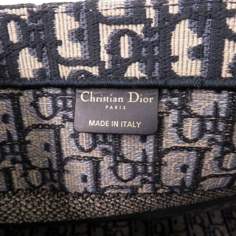 Dior Book Tote Medium Oblique M1296zriw Canvas Navy Tote Bag 0280 Dior