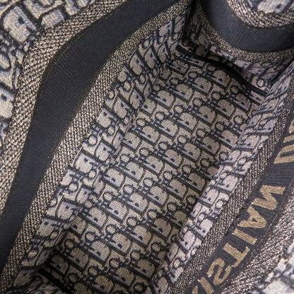 Dior Book Tote Medium Oblique M1296zriw Canvas Navy Tote Bag 0280 Dior