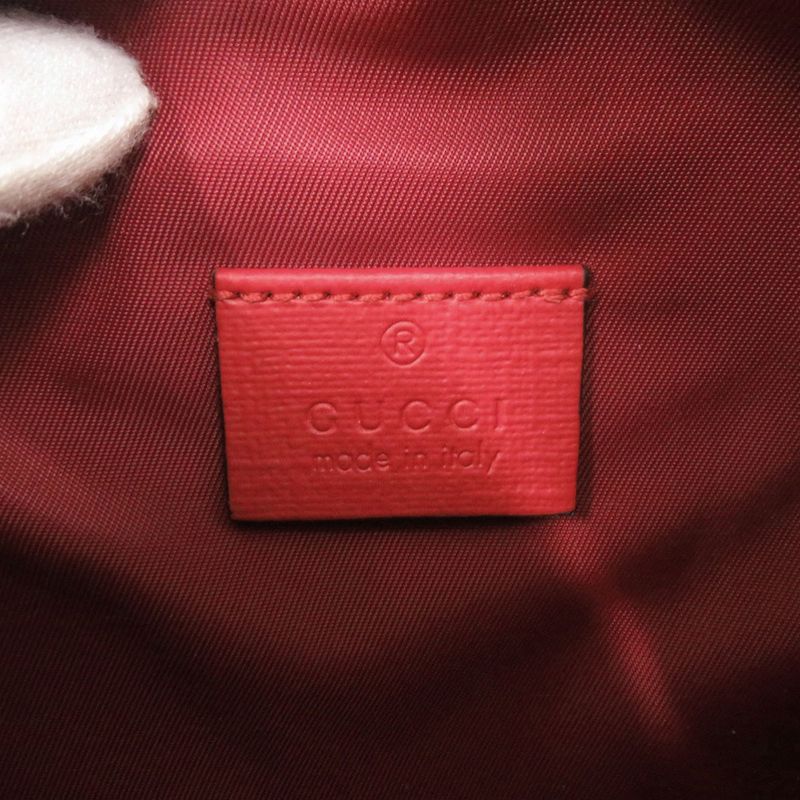 Gucci Children's Double G 502095 Leather Red Body Bag Waist Bag Red 0271 Gucci
