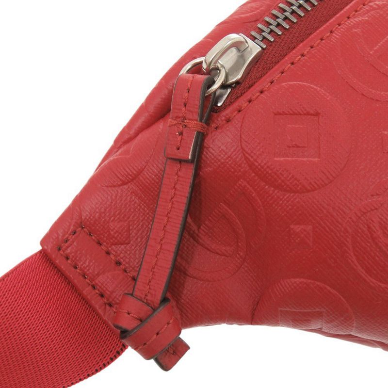 Gucci Children's Double G 502095 Leather Red Body Bag Waist Bag Red 0271 Gucci