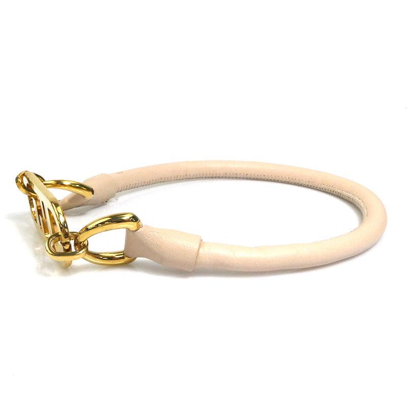 Fendi Double F Logo Beige Leather Choker