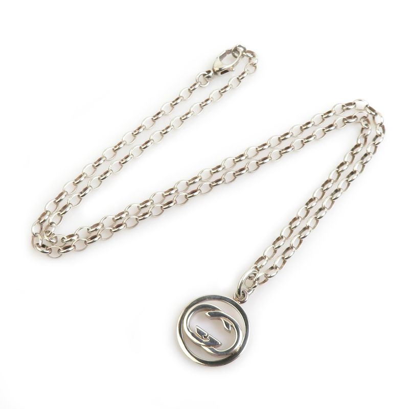 Gucci Gucci Interlocking-G Silver-Tone Necklace